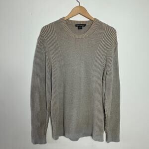 French Connection Ribbed Mens Sweater XL Cotton Heavy Fisherman Preppy Indie